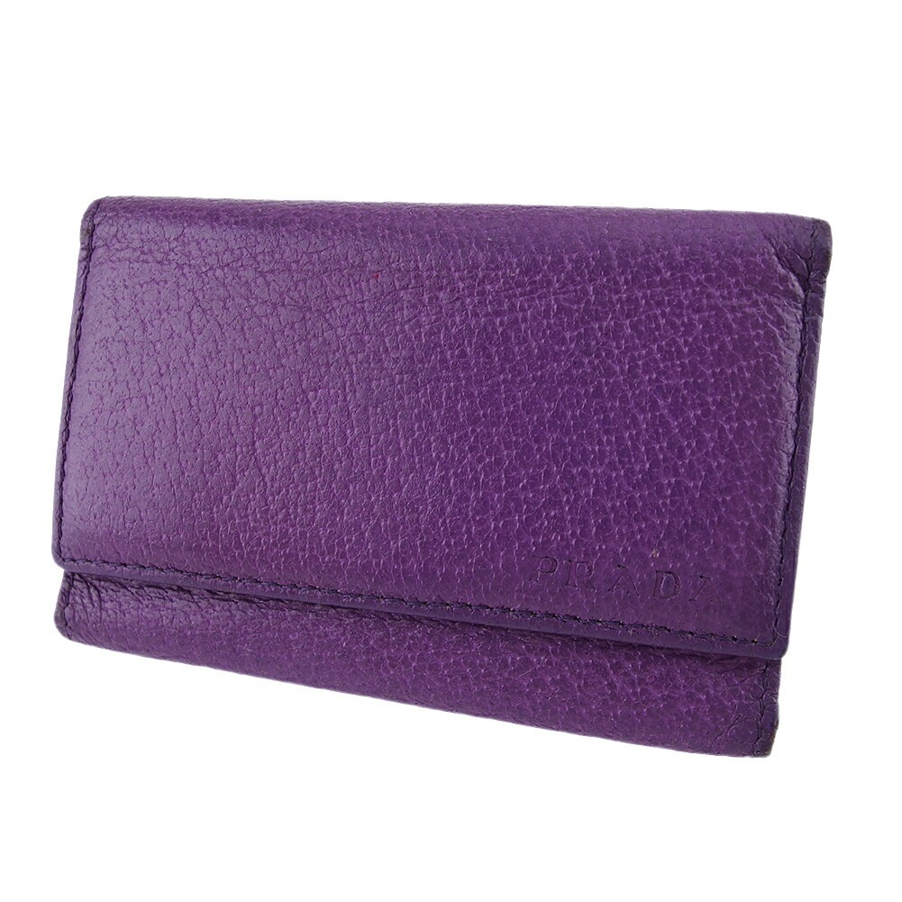 キーケース ロゴ パープル シルバー レディース 中古