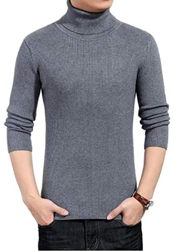 チクチクしないニット セーター メンズ タートルネック 無地 カジュアル 長袖 メンズセーター ビジネス メンズにっとセーター 冬 黒ニット(グレー, 2XL (日本サイズXL))