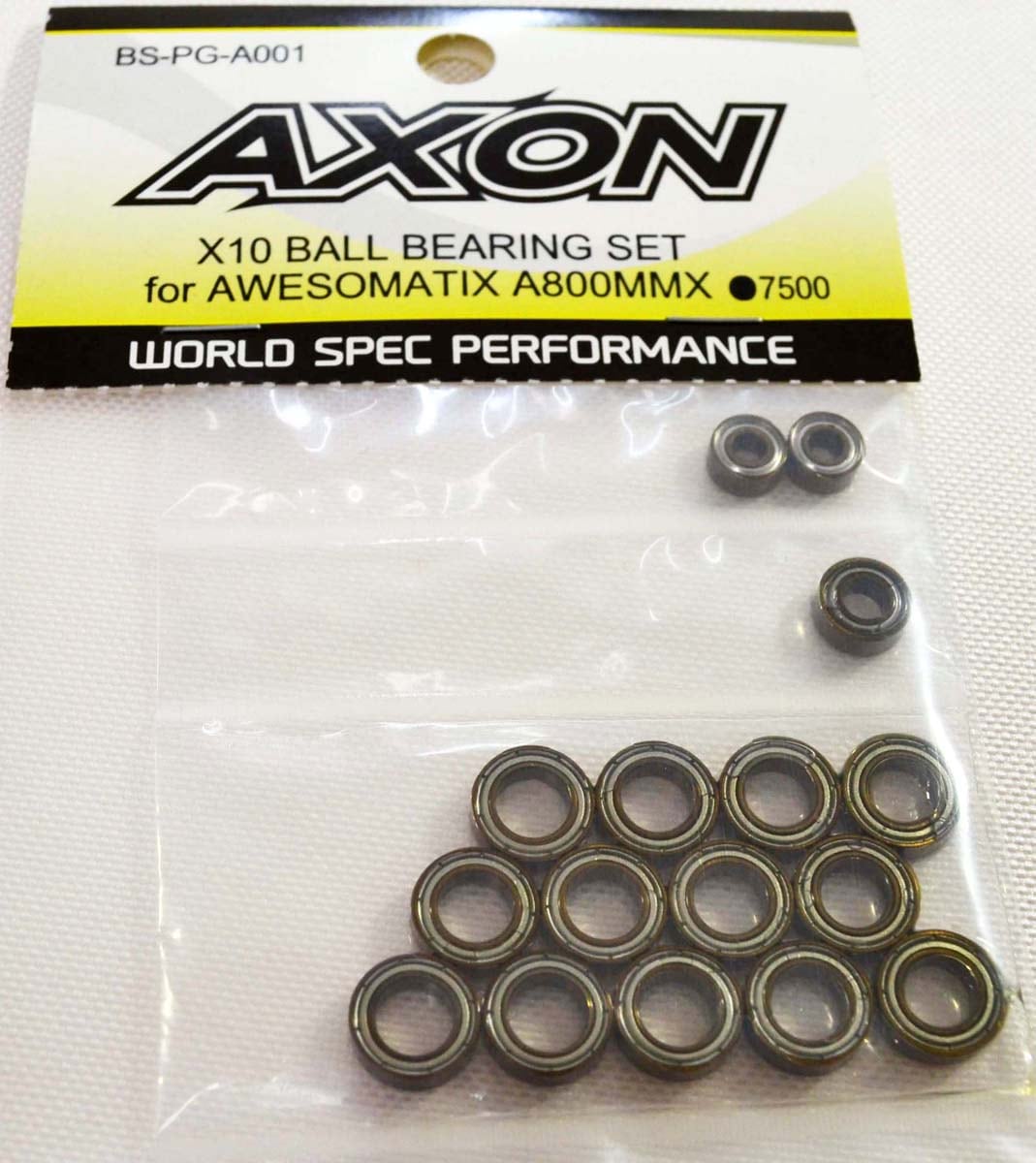 AXON X10 BALL BEARING SET for AWESOMATIX A800MMX【BS-PG-A001】 ラジコンパーツ BS-PG-A001 X10ボールベアリングセット