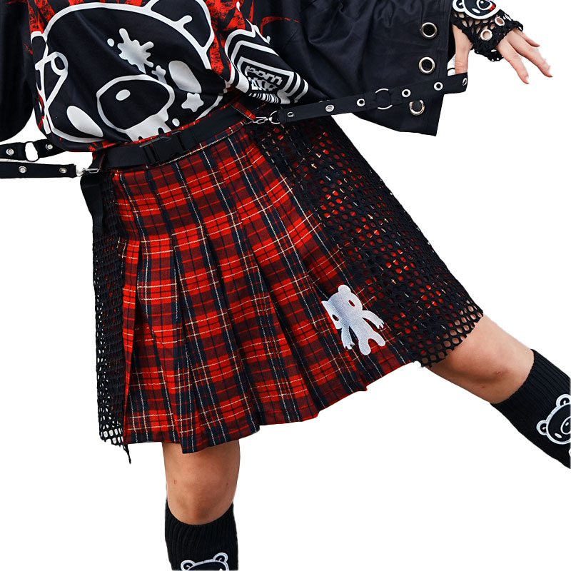 ACDC RAG ダークグルーミー メッシュスカート ミニ丈 原宿 原宿系 ファッション コラボ グルーミー gloomy 病みかわいい 病みかわ