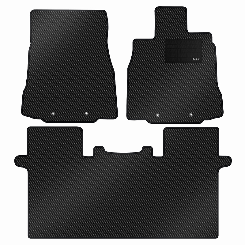 [防水マット]日産 エルグランド E52 前席 フロアマットとラグマット [カーボン柄]