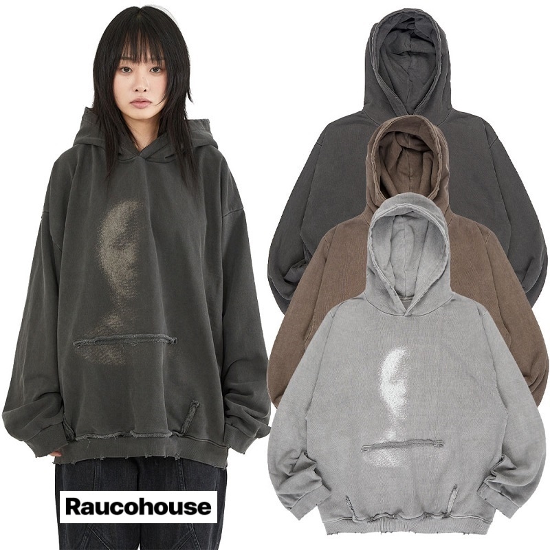 INFINITE OVER STONE WASHED HOOD 韓国ファッション トレーナー 男女共用 韓国人気 3色