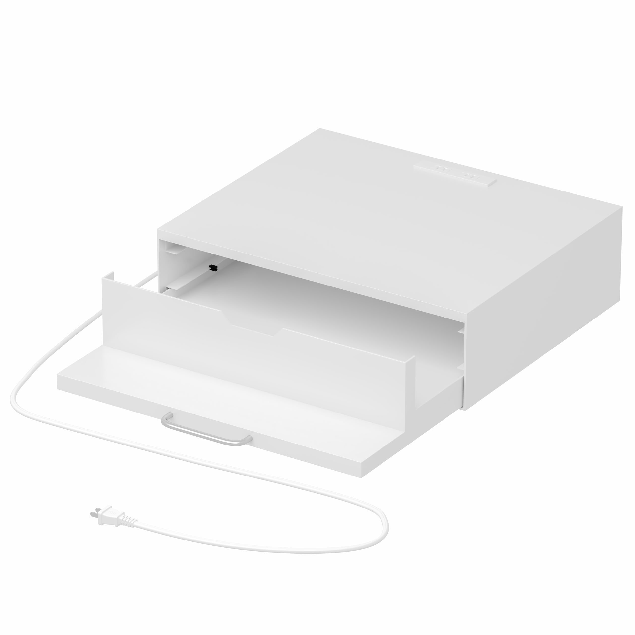 レンジ下ラック キッチンツールラック 引き出し付き スライドテーブル付き コンセント付き 小物収納 キッチン収納 静音ストッパー付き スライド式 スッキリ整理整頓 完成品出荷(パーツのみ取付必要） 7,611円