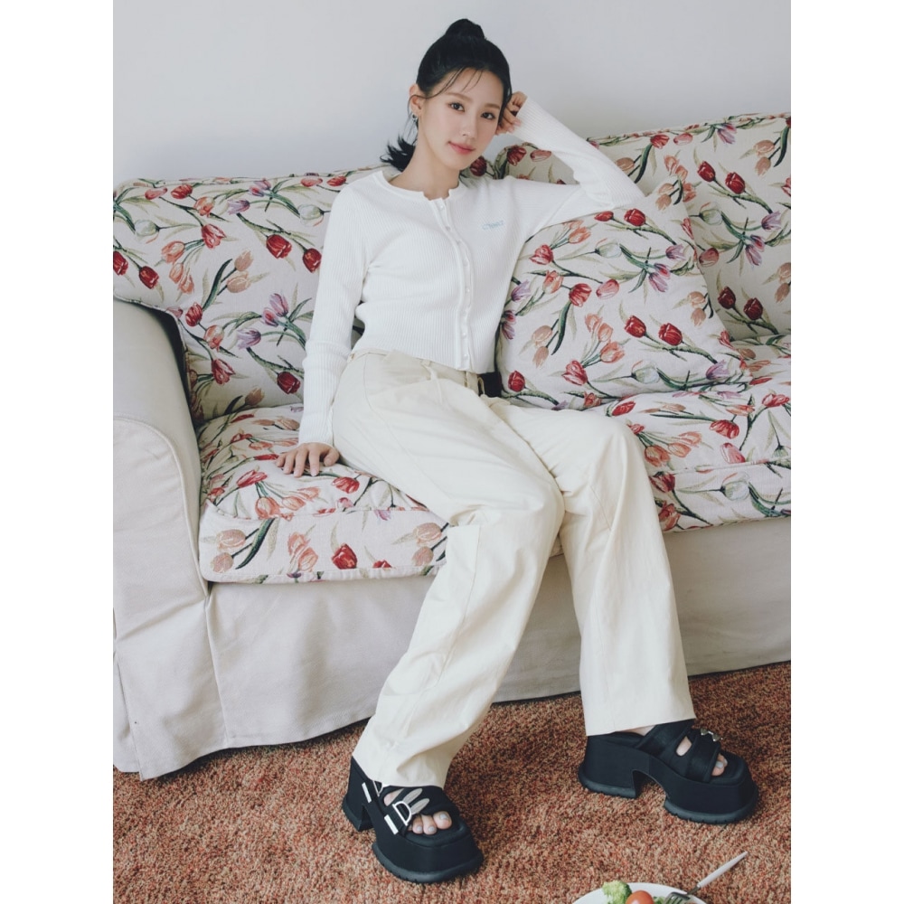 CITYBREEZEワンタッチワイドサマースラックスBUTTER