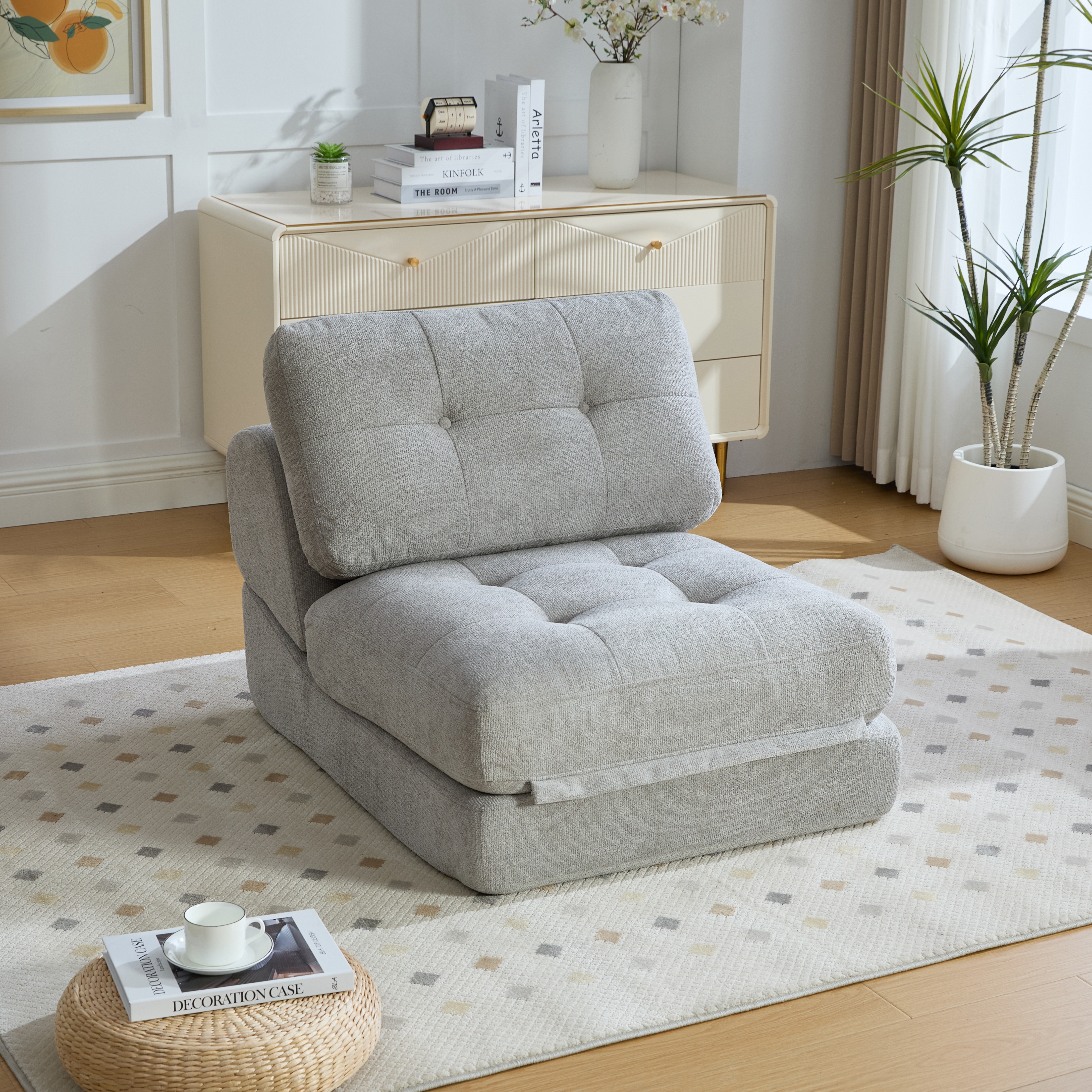 折りたたみ ソファベッド 1人掛け [幅75cm] リクライニング コンパクト シングル フロアソファ 一人暮らし シェニール生地採用 多機能 17,081円