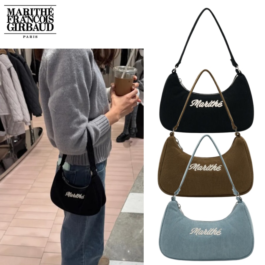 ショルダーバッグ・ポシェット Marithe + Francois Girbaud EMBROIDERY LOGO CORDUROY SHOULDER 210.jpg