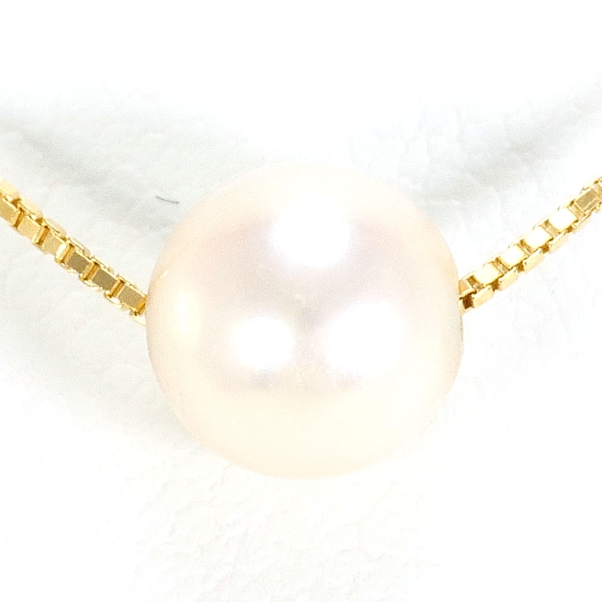 ネックレス K18YG パール 総重量約1.6g 約39cm 中古