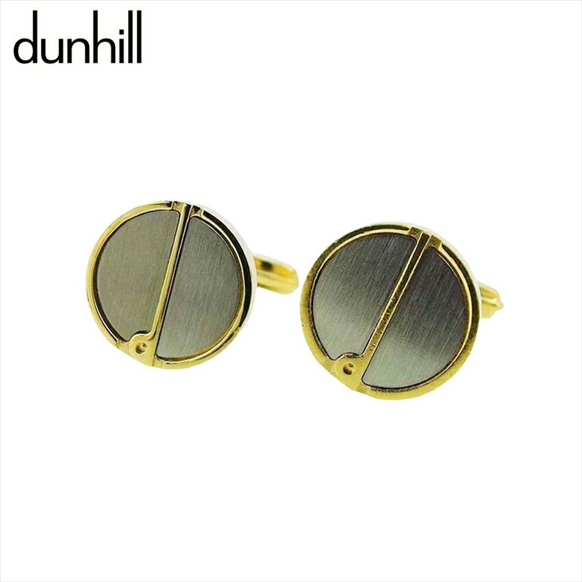 カフス カフリンクス dマーク メンズ スウィヴル式 ゴールド シルバー 中古