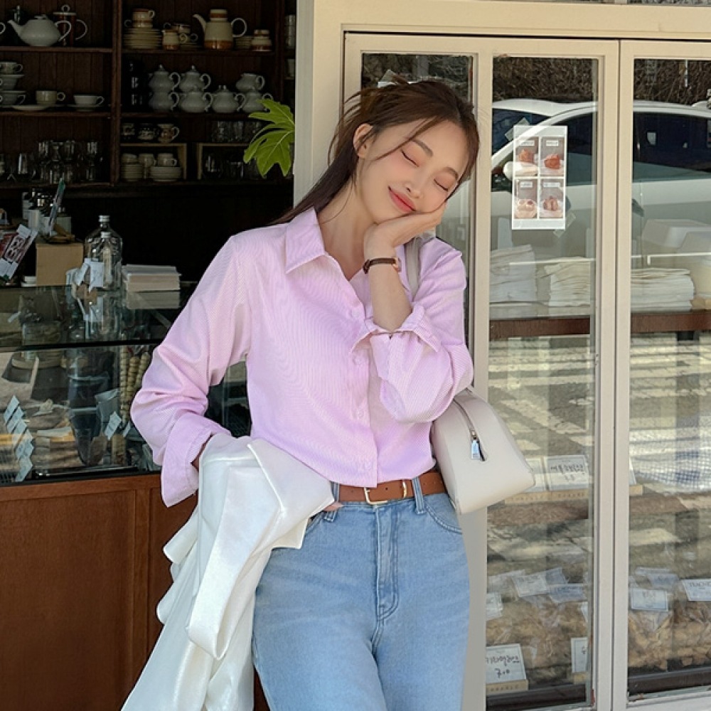 (JSTYLEのイーブレット) イーブレットアミゼルストライプシャツ JSTYLE