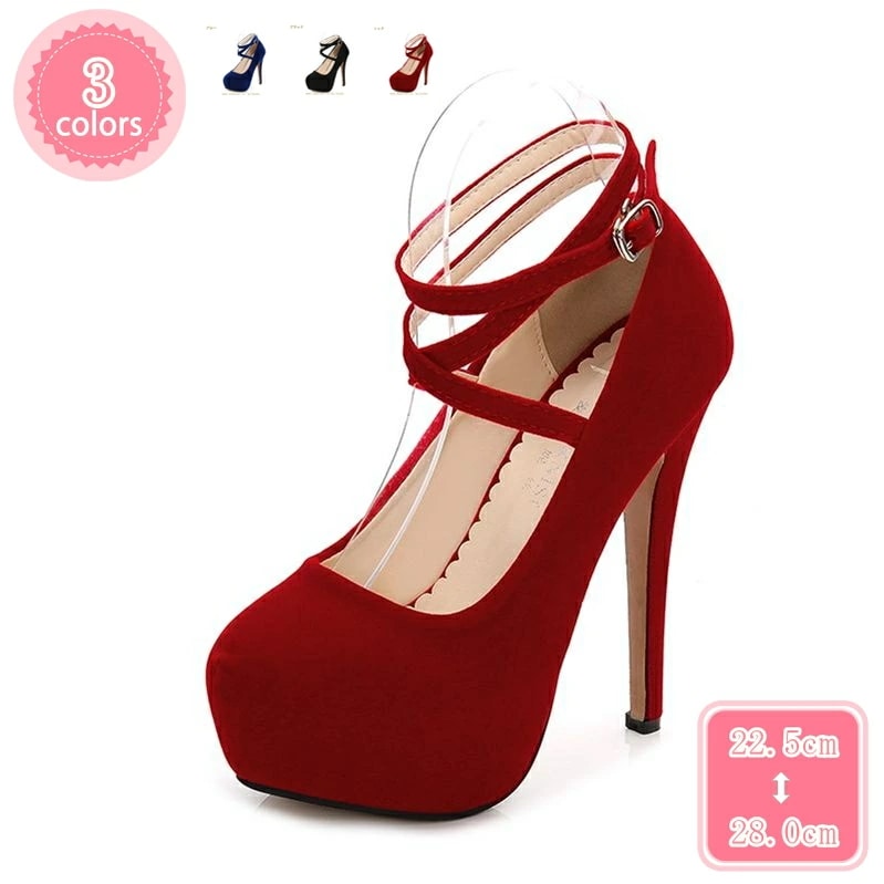 1000円OFFクーポン 厚底 パンプス ハイヒール 黒 靴 厚底パンプス 幅広 ヒール レディース 甲浅 14cmヒール チャンキー ハイヒール 痛くない 黒 厚底パンプス 秋パンプス 歩きやすい