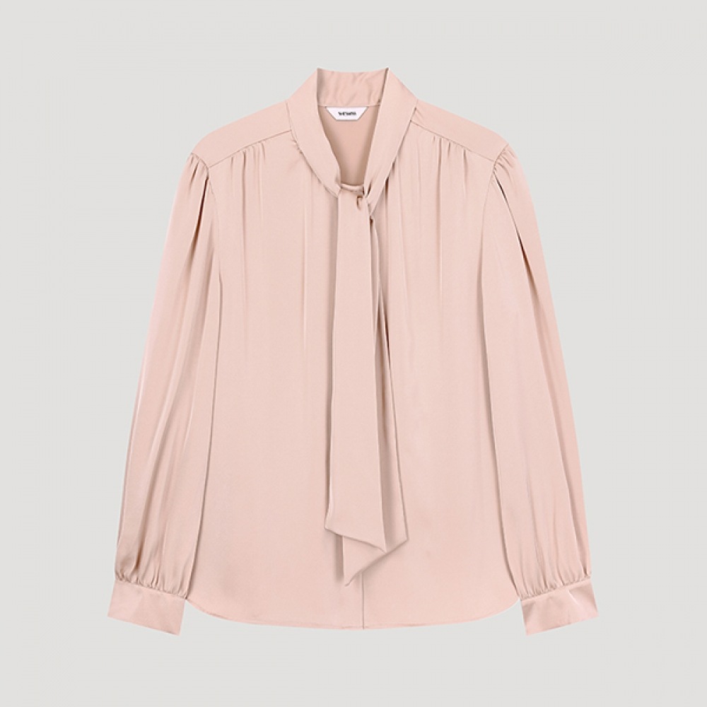 (シーズミス) シャーリングタイネックブラウス_SWWBLO41020_PB