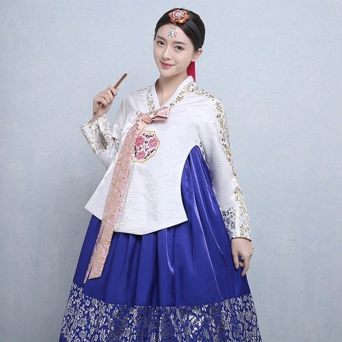 2025新作入荷 チマチョゴリ 上下2点セット 韓国服 韓国民族衣装 韓国ドレス 刺繍 ロング丈 ステージワンピース 撮影演出舞台服 学園祭 二次会 コスプレ コスチューム 衣装 S M L XL