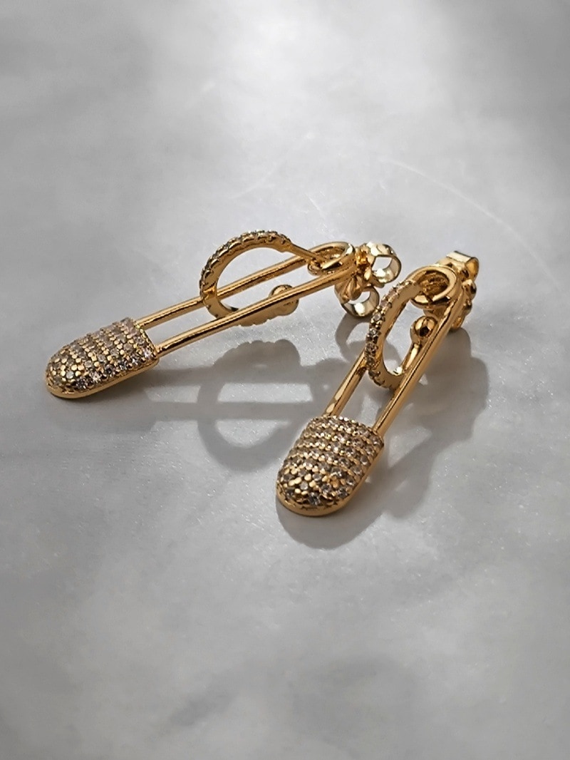 【Silver 925】安全ピン型フックピアス