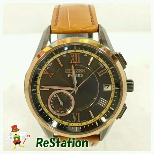 【中古】CITIZEN シチズン　Exceed エクシード　CC3054-04E　エコ・ドライブGPS衛星電波時計 F150-T024033 ダイレクトフライト 100周年記念限定モデル　メンズ　【送