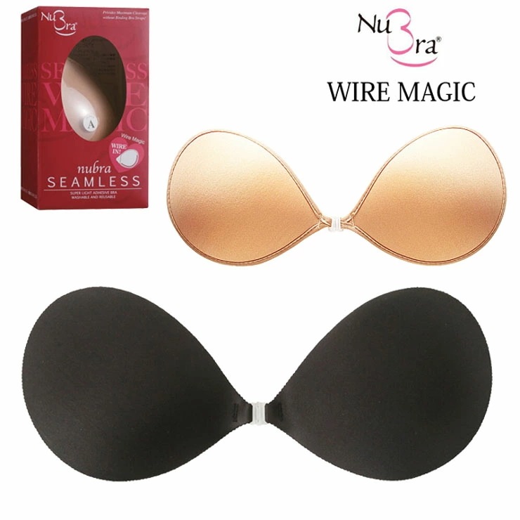 ヌーブラ ブラジャー 8051-watanabe ワイヤーマジック ストラップレス ワイヤー入り 水