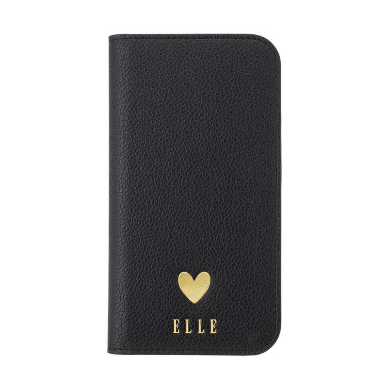 ELLE　Folio Case for iPhone 15 Pro Black　ELBLKFLIP2361P