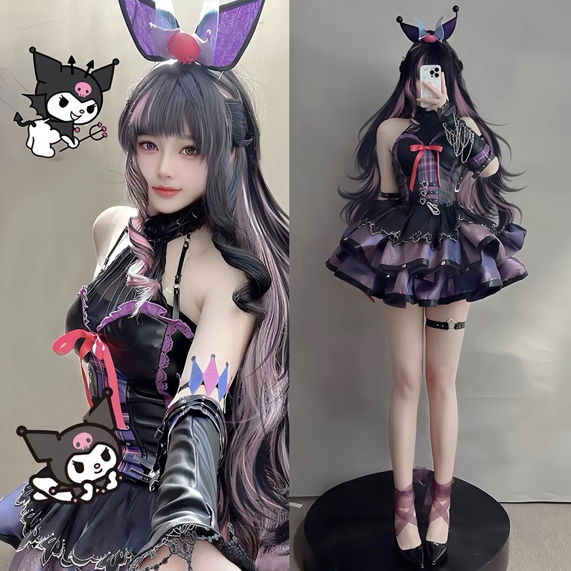 永劫無間 玉玲珑 コスチューム クールロミ コラボ コスプレ セット かわいい ゲーム 衣装 ロリータ～メイド ドレス 衣装コスチューム