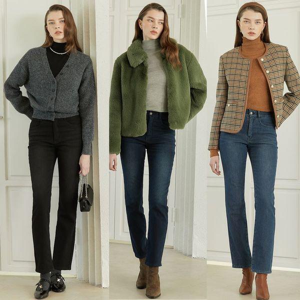 女性 23FW ライクラボンディングデニムパンツ 3種[33709267] 9,908円