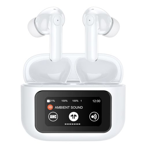 イヤホンBLUETOOTH ワイヤレスイヤホン 多機能タッチスクリーン+ANC搭載 6つのシリコンマイク搭載 IPX7防水最大90時間再生 2025最新ブルートゥースイヤホン EDR+BLUETOOT