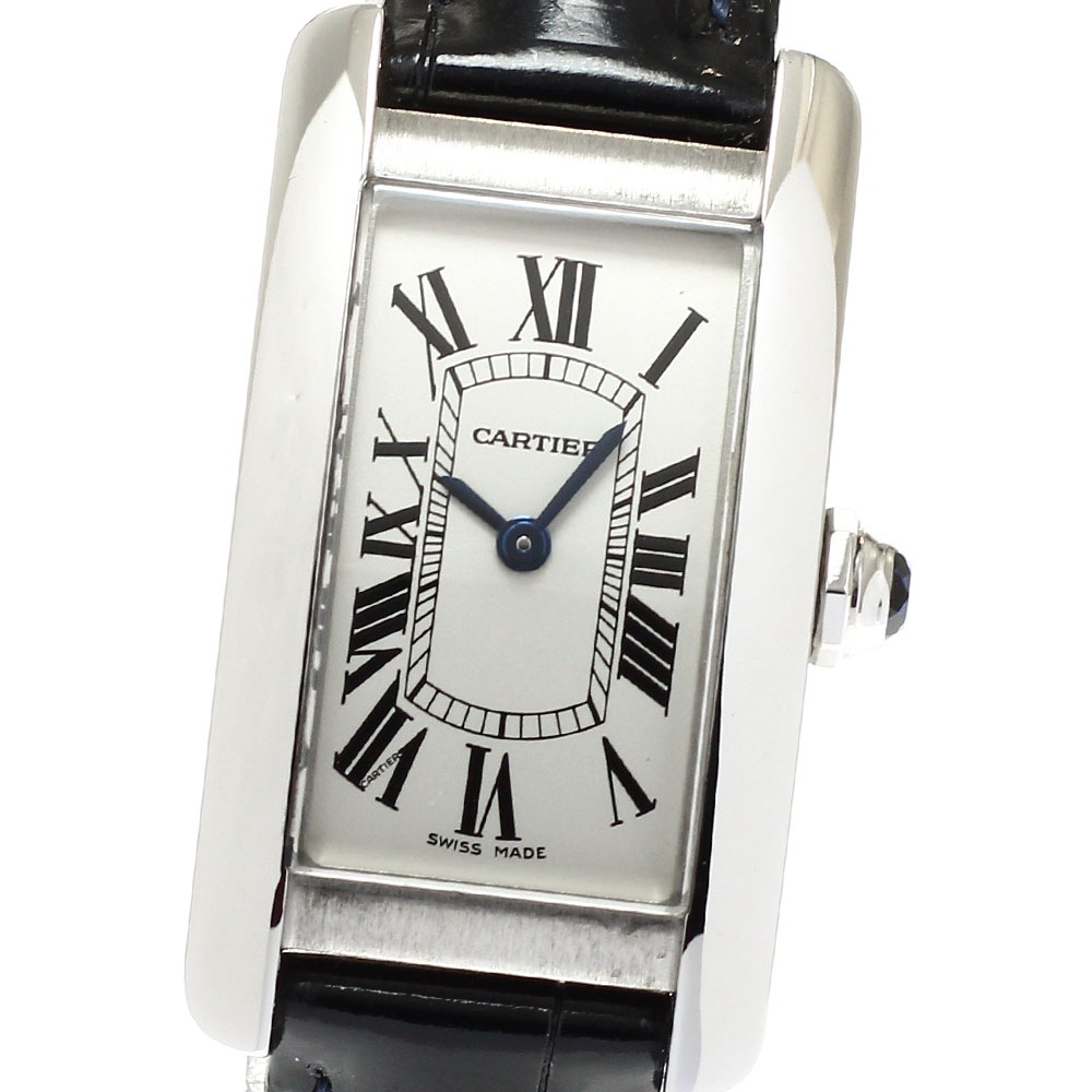 カルティエ CARTIER WSTA0016 タンクアメリカンSM クォーツ レディース 良品 保証書付き_960421【中古】