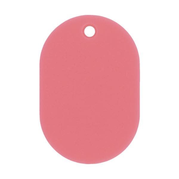 （まとめ） 日本緑十字社 小判札（無地札） ピンク4530mm スチロール樹脂 200016 1枚 100セット