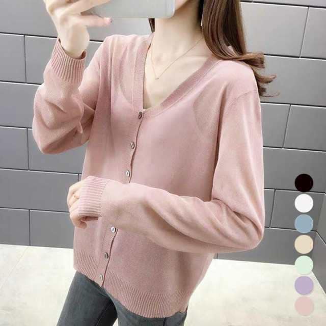 【2枚購入で100円OFF】サマーカーディガンレディース韓国風カーデ