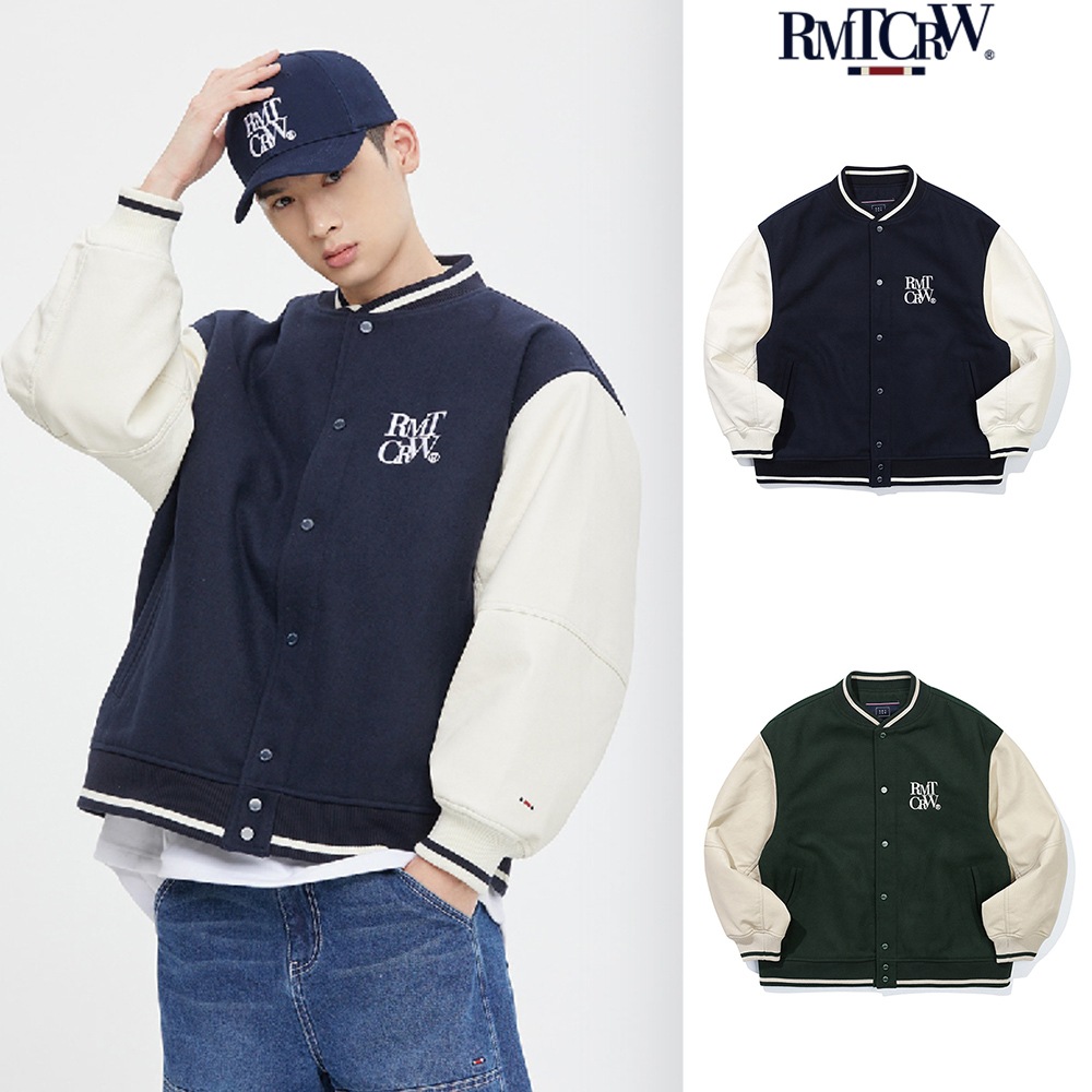 【ROMANTIC CROWN】ESSENTIAL LOGO VARSITY JACKET