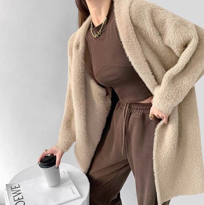 トップス ニット カーディガン レディース 羽織 前開き ロング 長袖 Iライン フェミニン ニット モヘア かわいい 大人可愛い きれいめ シンプル 上品 おしゃれ こなれ感 ガーリー ルーズ エレ