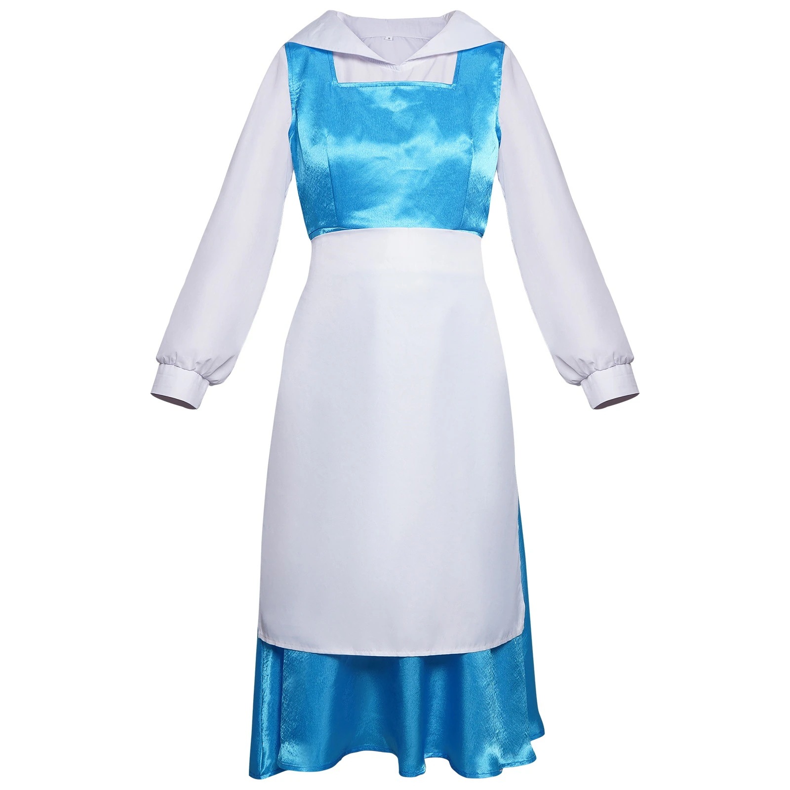 美女と野獣ベルベルcosブルーメイドドレスワンピースコスプレ衣装