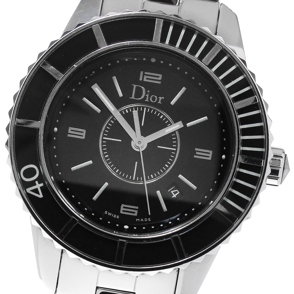 ディオール Dior CD11311F クリスタル デイト クォーツ レディース _861720【中古】