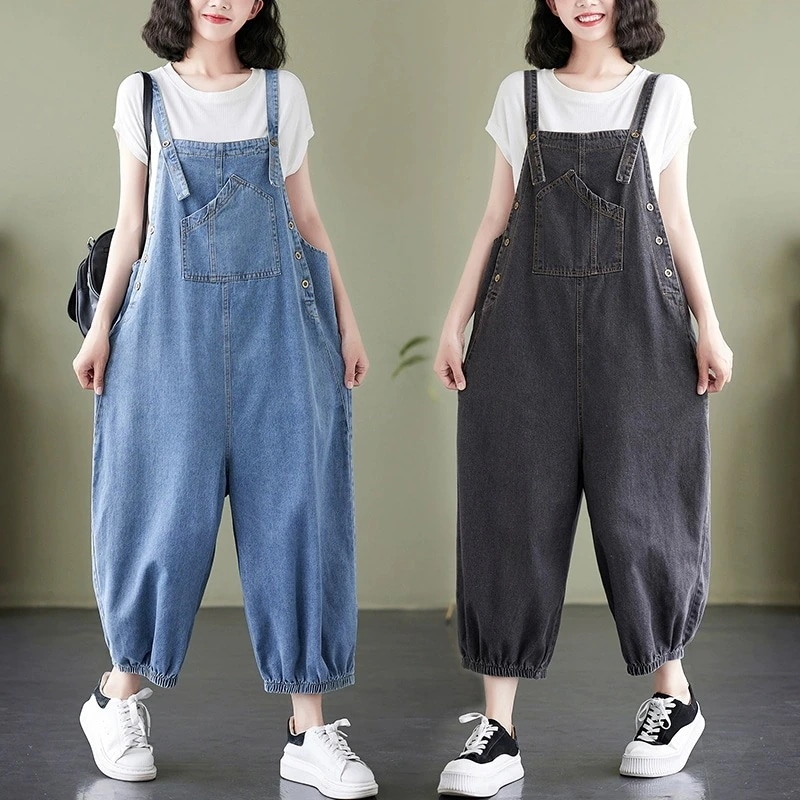 コーデ完成！サロペット ジーンズ ハーレムパンツ デニムパンツ ワイドパンツ 5,561円