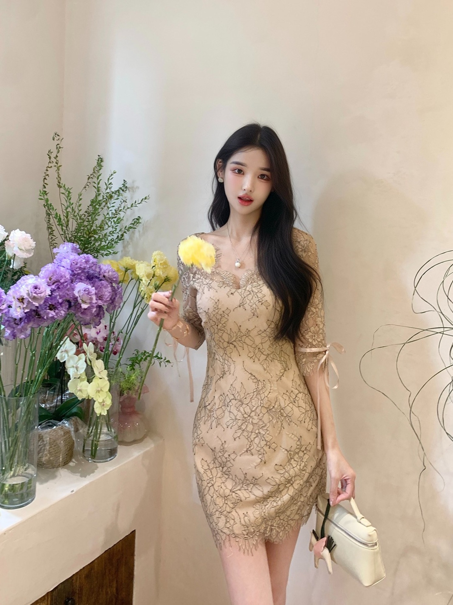 ジュリーリボンレースワンピース