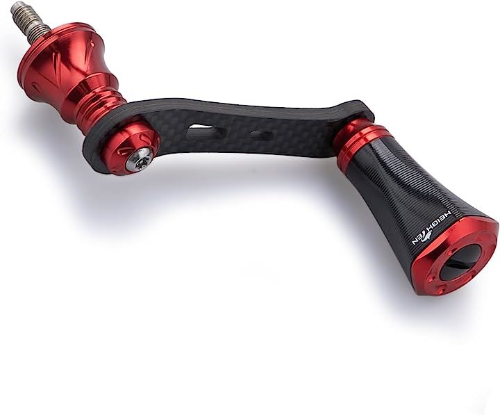 リール ハンドル 20mm ノブ 搭載 シマノ ダイワ スピニングリール 通用ライトゲーム 渓流釣りTornado Series 692( ブラック＆レッド)