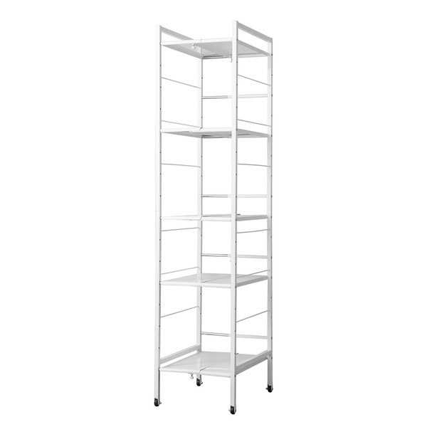 すき間 収納ラック Lサイズ 幅26～40.5cm キャスター付き キッチン収納 洗面所収納 収納家具 隙間収納 組立品