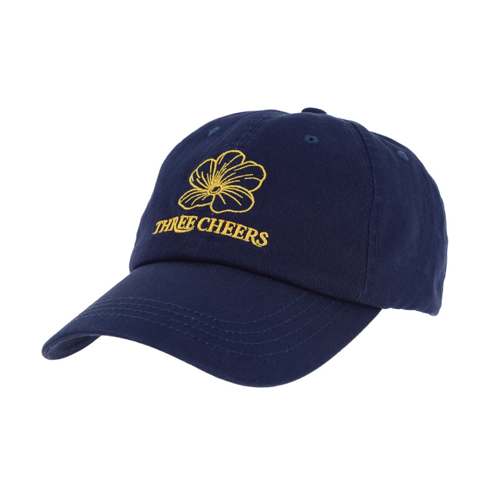 THREECHEERS FLOWER LOGO BALLCAP NAVY