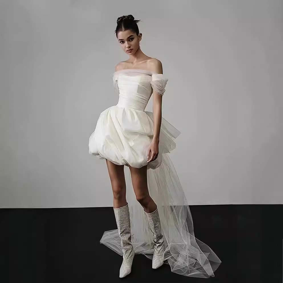 【今恋】ウェディングドレス 白 結婚式 花嫁 サイズオーダーメイド可能 成人式 お呼ばれ ウェディング 演奏会 二次会 パーティードレス 前撮り ワンピース ロングドレス メガ割 45