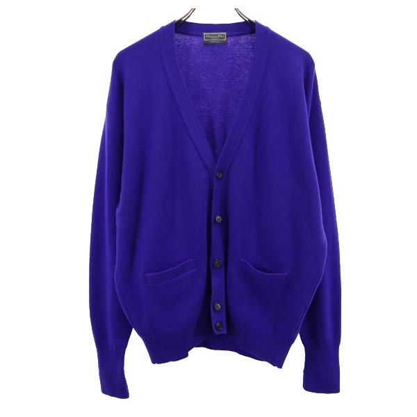 クリスチャンディオール 90s オールド ウール 長袖 ニット カーディガン L 青 Christian Dior メンズ 11,380円