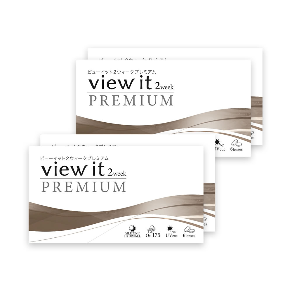 コンタクトレンズ 2week PREMIUM(6枚)【4箱】酸素透過率(175)国内最高スペック プレミアム シリコーンハイドロゲル UVカット 潤い成分配合 含水率47.0％ DIA14.0 BC8