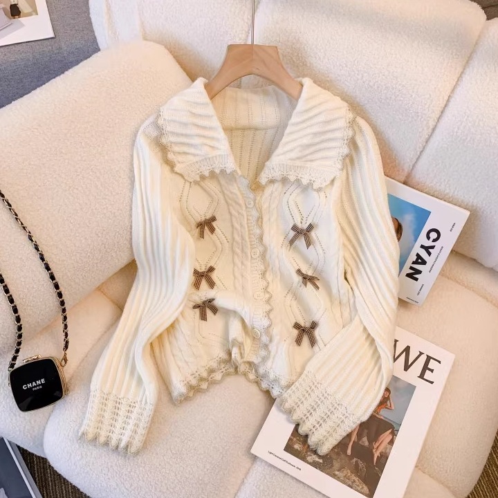 トップス カーディガン 袖あり 長袖 襟付き 大人可愛い きれいめ シンプル カジュアル 大人 上品 おしゃれ お洒落 大人女子 ラブリー キュート ガーリー 秋 冬 2023 10代 20代