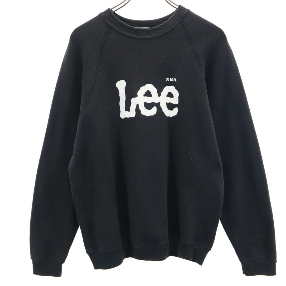 90s USA製 オールド 長袖 スウェット トレーナー M ブラック 裏起毛 メンズ
