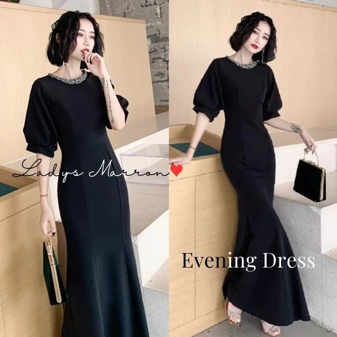 【急速出荷 2025年新作】イブニングドレス 黒 お呼ばれドレス 結婚式 結婚式お呼ばれドレス オケージョンドレス ワンピース かっこいい マーメイドドレス 二次会ドレス 韓国 マザーズドレス 半袖ド 11,352円