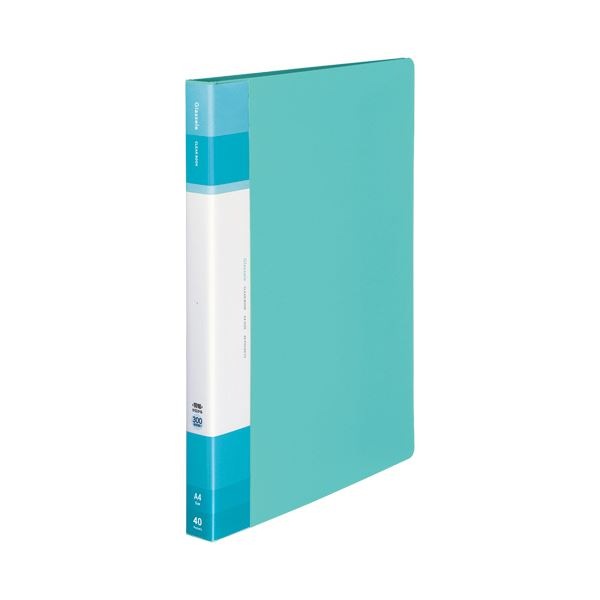 まとめ）コクヨ クリヤーブック（Glassele） 固定式・背ポケット