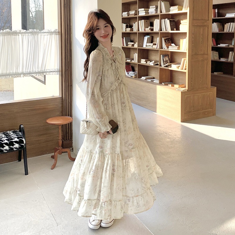 【急速出荷!】2025 新作 ワンピース 夏 半袖 長袖ワンピース ロングワンピース ロング シフォンワンピ ベアワンピ レースワンピ ドレス パーティードレス折りたたみ式の長袖ドレス女性のための耳の
