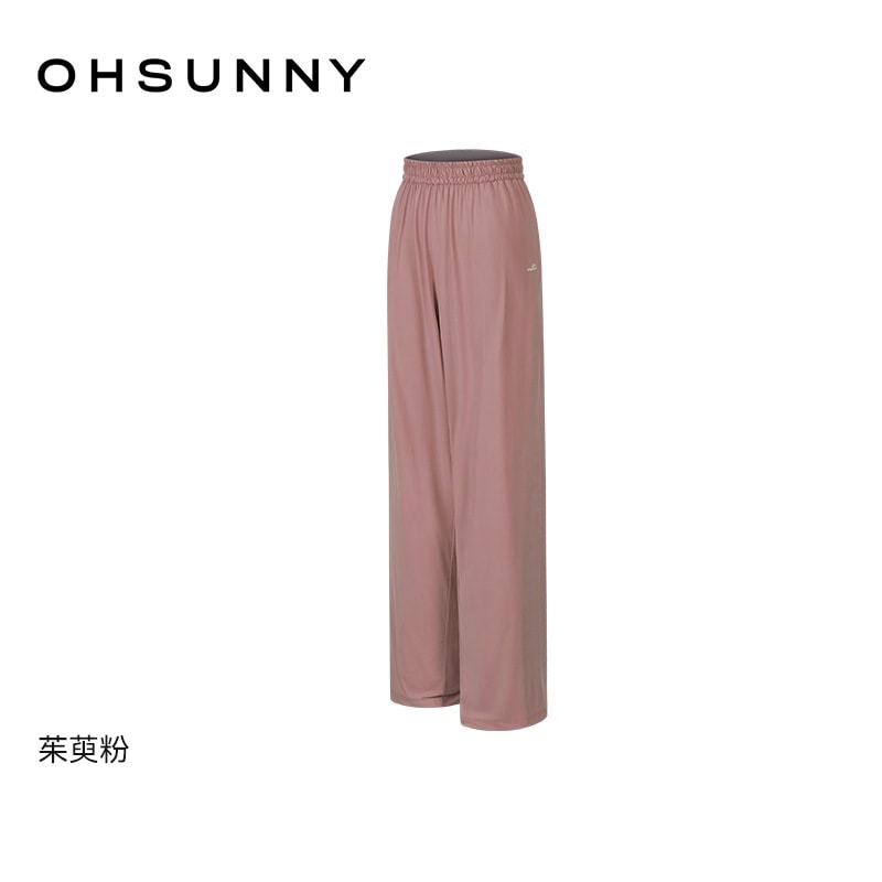 ohsunnyカジュアル日焼け止めワイドパンツやせ涼感アウトドアカジュアルゆったりロングパンツハイウエストストレートパンツ