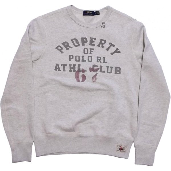 LA直輸入 ラルフ メンズ プリント スウェットシャツ グレー print sweat shirts 1041