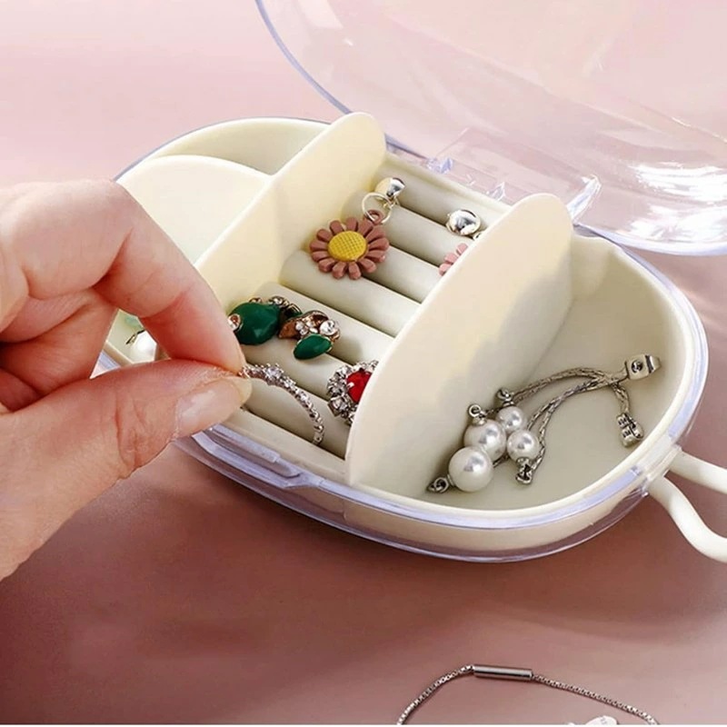 ジュエリーケース アクセサリーケース 小型 携帯用 クリア ピアス 指輪置き リング エアリング アクセサリー収納 ジュエリーケース 女性