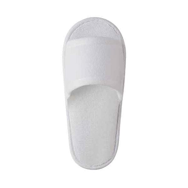 TANOSEEソフトニットスリッパ 子ども用 ホワイト 1セット（50足：5足x10パック）