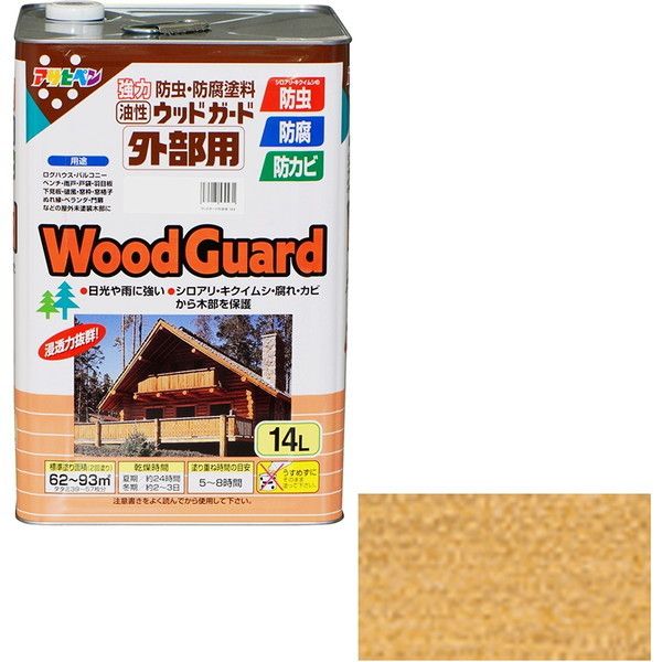 油性ウッドガード外部用 14L クリヤ 01 油性塗料