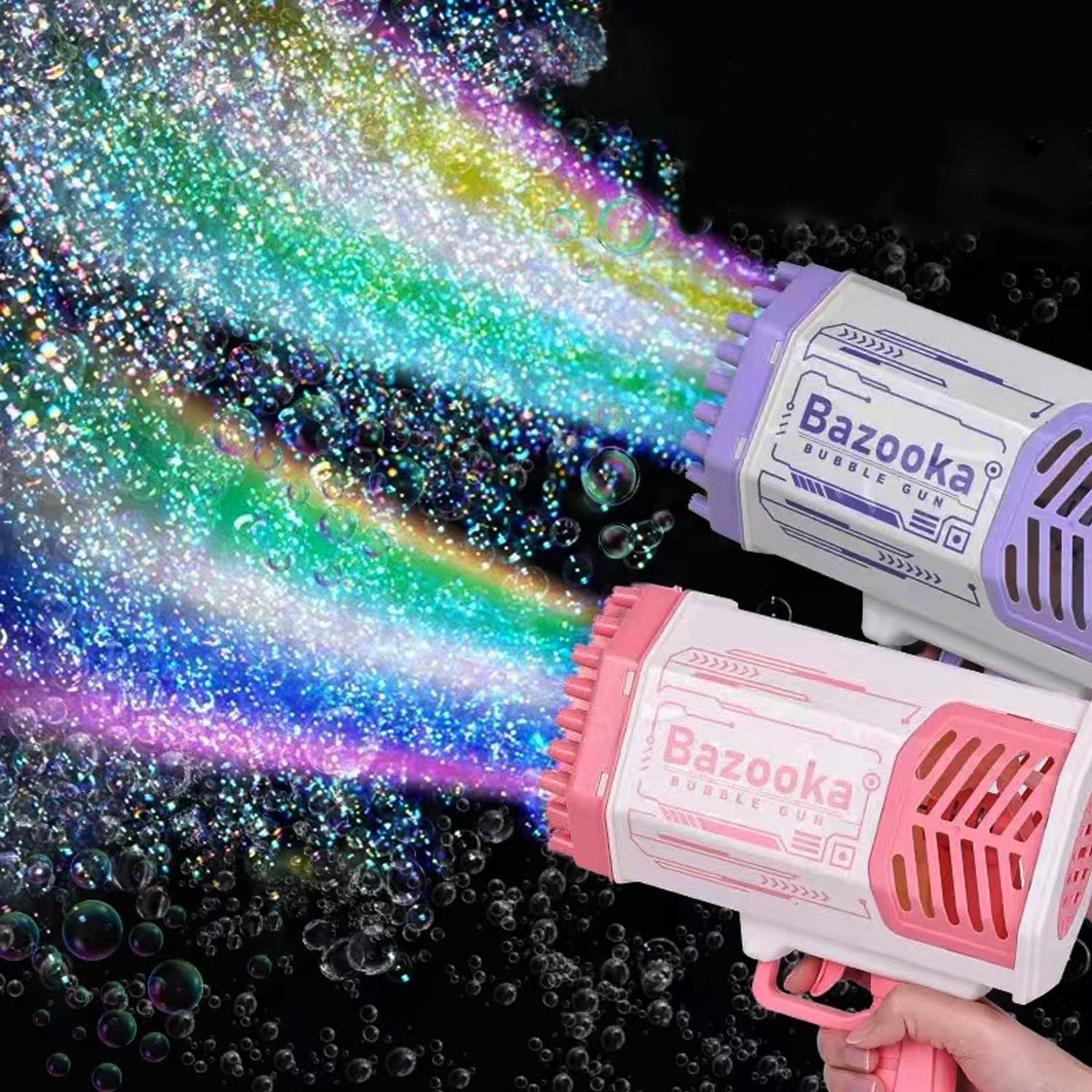 SNSで話題電動バブルマシーン LED 光る 人気 USB充電 大きい バブルガン 子供 おもちゃ 自動 製造機 69泡穴 バブルマシン 外遊び 誕生祝プレゼント