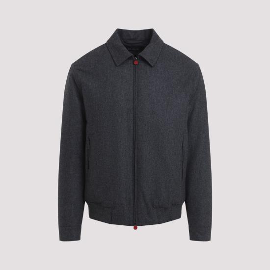 KITON Men Bikers Jacket UW2494V0452L15006 GRIGIO SCURO